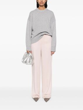Theory 100% Silk Pull on Trouser in Pale Pink, Size P, NWT